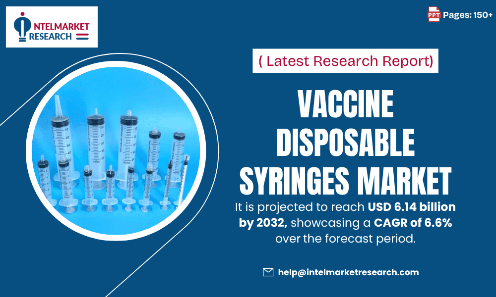 Vaccine Disposable Syringes Market to Reach USD 6.14 Billion by 2032 | Key Growth Drivers and Forecasts
